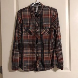 RnB long sleeved plaid button up